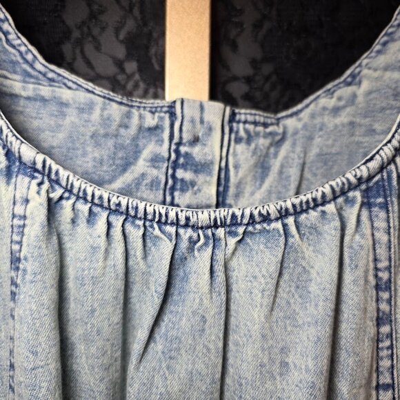 NWOT Free People Smock It To Me Denim Top XL - Picture 10 of 13